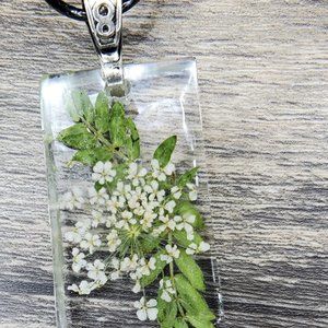 Dried Wildflower Necklace, Botanical Witch Jewelry